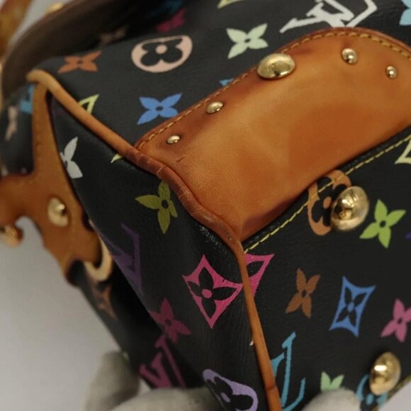 LOUIS VUITTON Monogram Multicolor Beverly MM Bag Black M40204 LV Auth 133184 - Picture 4 of 16